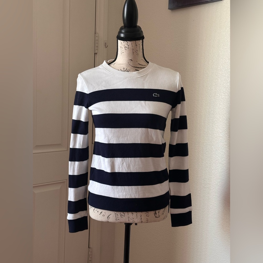 Lacoste stripe sweatshirt